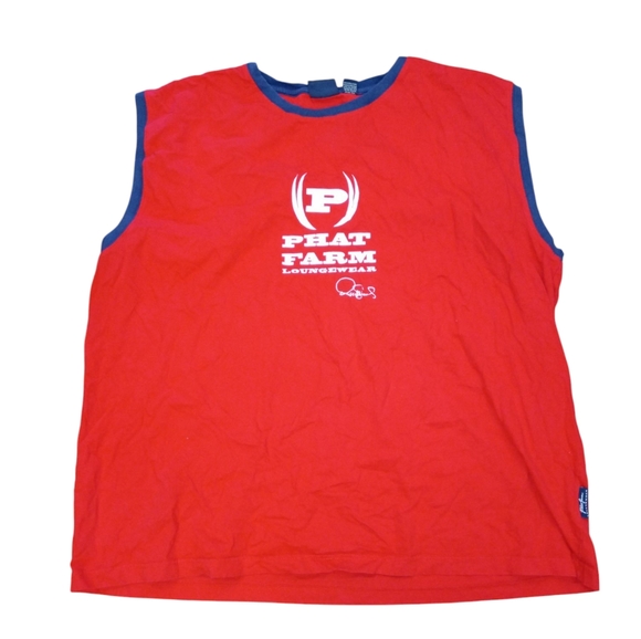 Y2K Phat Farm Red Sleeveless Shirt Size XXL - Picture 1 of 8